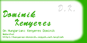 dominik kenyeres business card